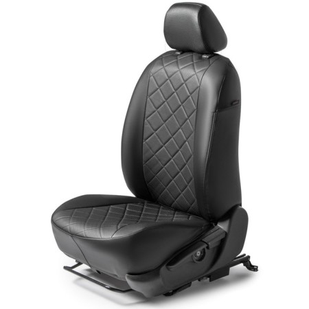 Auto-Chekhli Rival rhombus (back. Back 40.60), Skoda Octavia A8 liftback (without rear armrest) 2020-n., Eco-leather, black, SC.5109.2