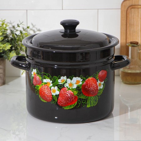 Cylindrical pan, 7 l, induction, dree mix, brown color-4