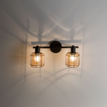 Sconces Citilux "Taverna" CL542622, 34x18 cm, 2x60W, E14, Black Color Black-5