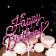 Topper "Happy Birthday", pink, with a bow, give beautifully