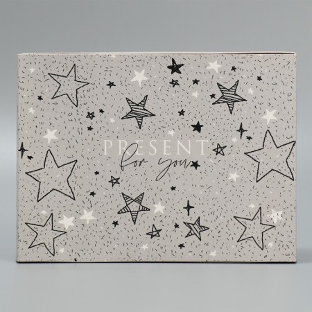 Gift folding box, packaging, “stars”, 20 x 15 x 8 cm-2