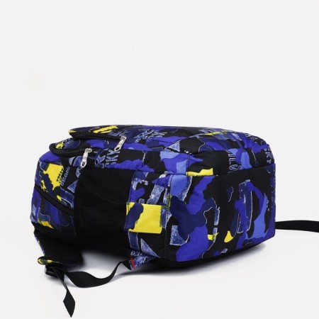 Youth backpack on lightning from textiles, 2 pockets, purple color-4