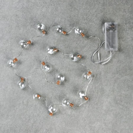 Garland “thread” 1.6 m with nozzles “Balls with a deer”, IP20, silver thread, 15 LED, white glow, AAX2-2