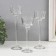 Glass candlestick Set 3 pcs "Transparency of thoughts" height 15 cm, 17.5 cm, 20 cm transparent