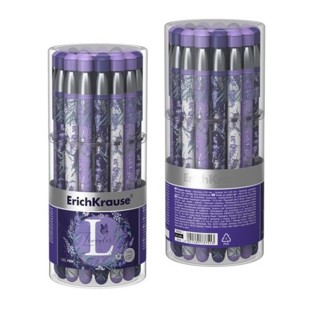 Gel pen Erichkrause Lavender Stick, node 0.38 mm, black ink, letter line 500 meters, mix-3