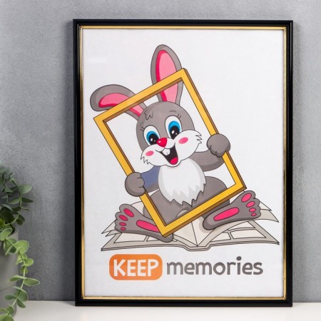 Photo frame plastic 30x40 cm black (589)-3