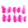 A set of feathers for decor 10 pcs., Size 1 pc. -10 × 2 cm, the color is light pink
