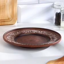 Angob plate, 2 x 19 x 19 cm