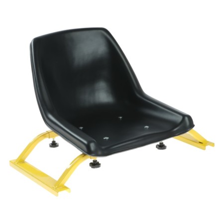 Universal seat transverse extrusion, with a plastic seat with a back