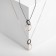 Pendant "chain" melancholy, plexus circles and ovals, black color in gold, 55 cm