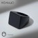 Ring plastic "Square", Black color, 17 size