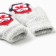 New Year. Double children's "Penguin" mittens, gray color, rr 12