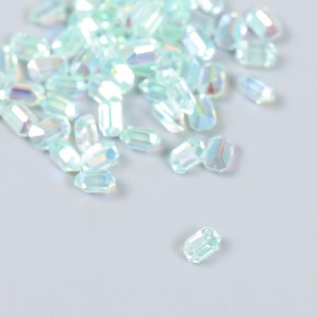 Decor for creativity Plastic "Executed Crystal" set of 60 pcs turquoise 0.8x0.6 cm-1