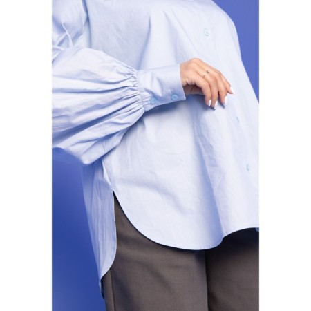 Female shirt, size 42, blue color-7