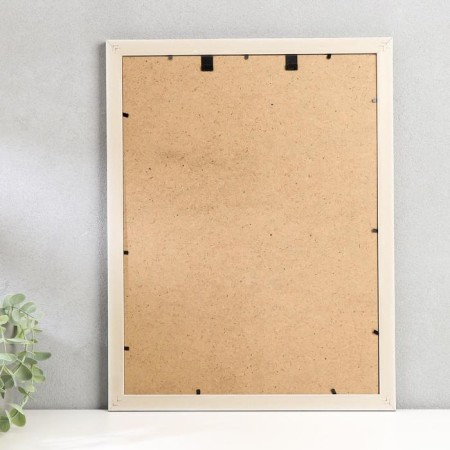 Photo frame plastic 30x40 cm "White 3d rhombuses with black stripe" 44x35 cm-2