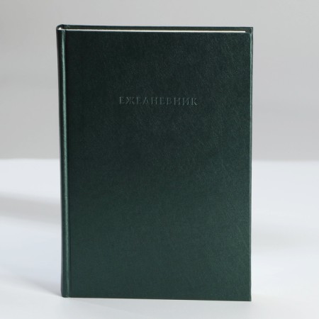 Deliciper of Leduced A5, 160 liters. Solid cover. Leatherette. Green. Cream block-9