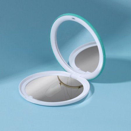 Folding mirror "Unicorns", D 7 cm, MIX drawing-3