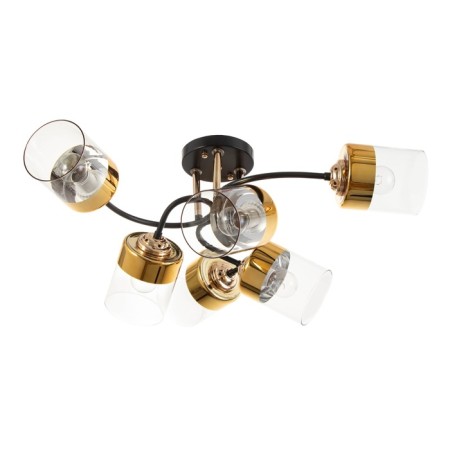 Harder chandelier 6x60W E27 brown, gold 70.5x32.5x21cm