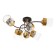 Harder chandelier 6x60W E27 brown, gold 70.5x32.5x21cm
