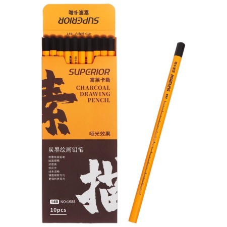 Coal pencil black 14v, yellow body-5