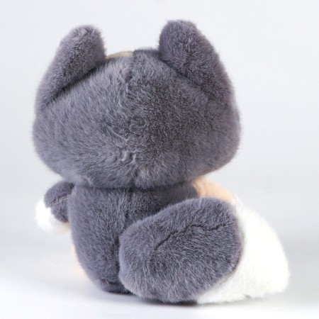 Soft toy "cat", 23 cm, gray color-3
