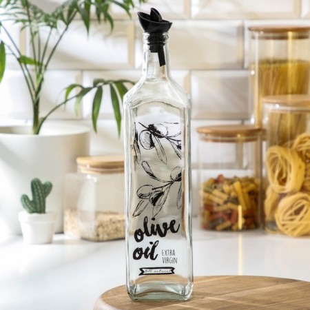 Glass bottle for oolive sauce and oil, 1 liter