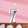 Candle for cake the number "Silver", 5.5 cm, number "7"