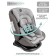 AMAROBABY BRILLANT, ISOFIX fastening, class D, group 0+/1/2/3 (0-36 kg), gray gray