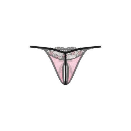 Thong with accession collection access, black pink color, size S/L-3