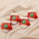 Christmas tree decoration "mittens with a snowflake" (set 4 pcs) 6x5 cm, red