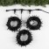 Garland "Clip-Light" 3 threads of 20 m, IP44, UMS, dark thread, 399 LED, glow warm white, flicker, 24 V in