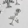 Bale with a suspension metal for creativity "Airplane" silver 3.6 cm