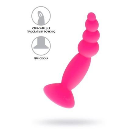 Anal plug A-Toys by Toyfa Hild, silicone, pink color, 11 cm