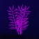 Silicone Aquarium plant, glowing in the dark, 8 x 15 cm, purple