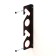 Holder for safe storage of fishing rods, wall-flowing, black