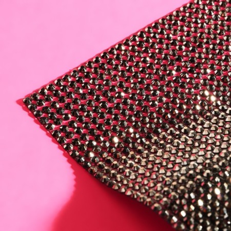 Thermocleic rhinestones on the sheet, d = 3 mm, 40 × 24 cm, graphite color-1
