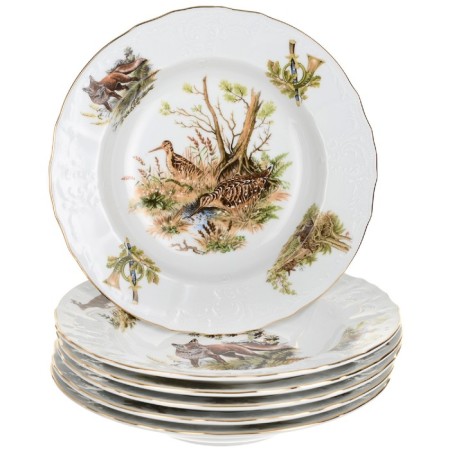 Deep plate Bernadotte "Hunting plots", 23 cm-2