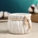 Kashpo "Martin bag" round, 9x7cm, white