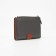 Women's wallet on the button, gray color