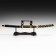 Souvenir weapon "Katana Hikera" 78 cm, black with gold, on a stand