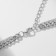 Piece "chain" Cross is flat, white color in silver, 40 cm