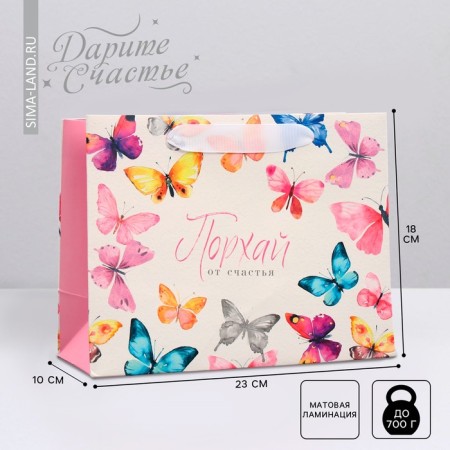 Gift Laminated Horizontal Package, Packing, “Fast with Happiness”, MS 23 x 18 x 10 cm