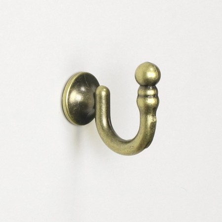 Curtain hook, 2 pcs, color Antik gold