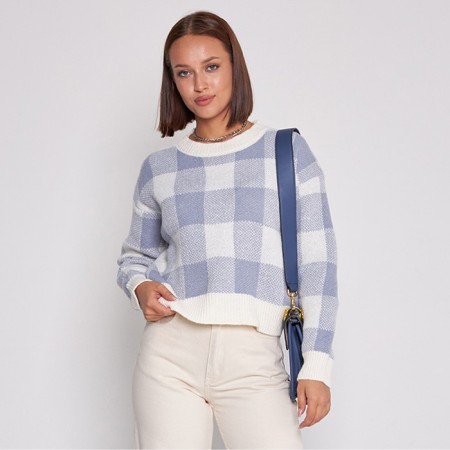 Women's sweater, blue color, size 44-48-1