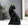 Polystone souvenir "Black cat with golden ears" 12.7x7.7x4.3 cm