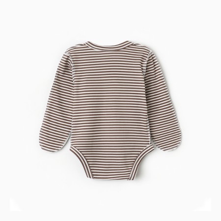 Body-kimono children with long sleeve "Bear", beige color, height 62-4