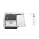 Kitchen sink "RMS" MRK-5851L, mortise, left, thickness 3.0 and 1 mm, dispenser, gray