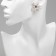 Earrings with pearls "exclus" flower hope, color gold