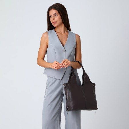 Lurch bag with lightning, the color is gray-brown-1
