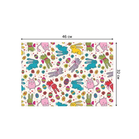 A set of napkins for setting the table "Easter environment", rectangular, size 32x46 cm, 4 pcs-2